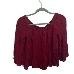 Nwt Highline Collective Red Off The Shoulder Ruffle Blouse